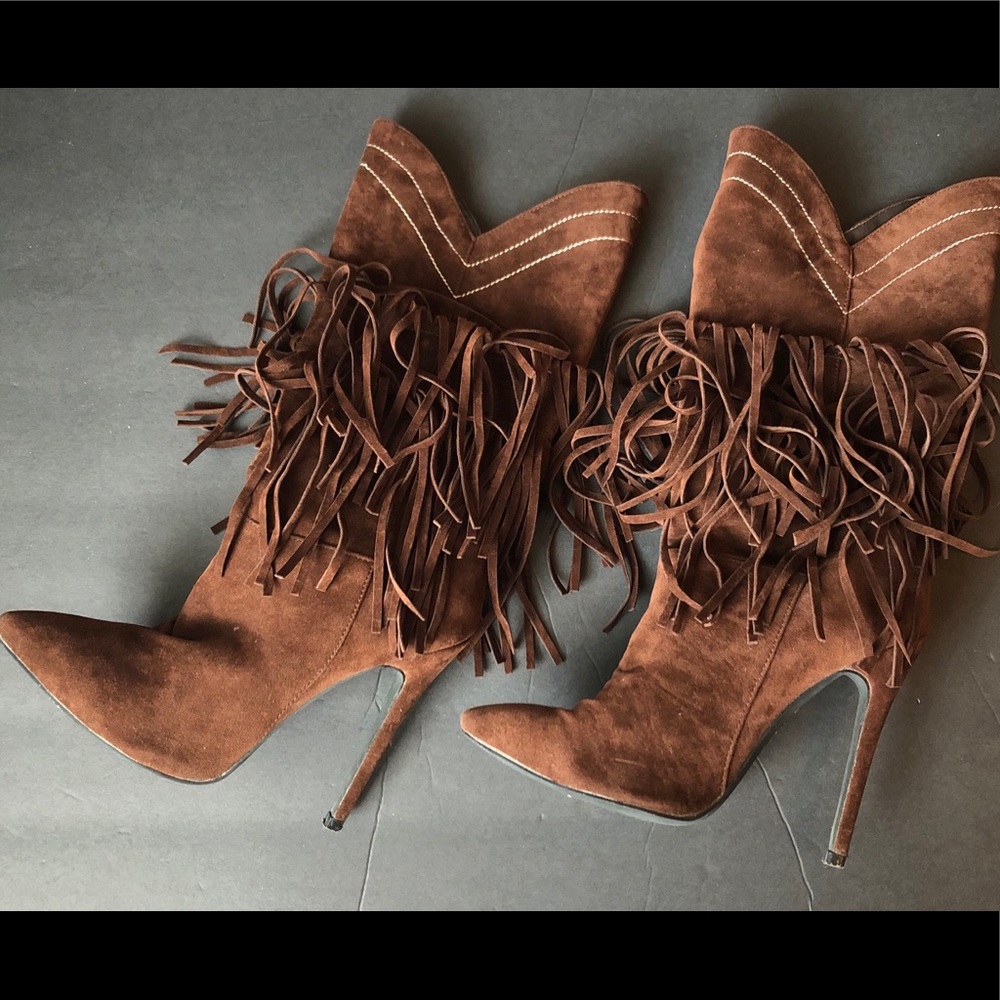 Public Desire Suede Brown Boots